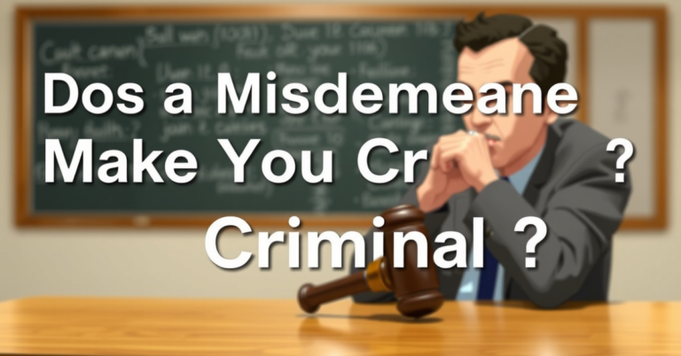 Does a Misdemeanor Make You a Criminal? Facts, Myths & What It Means