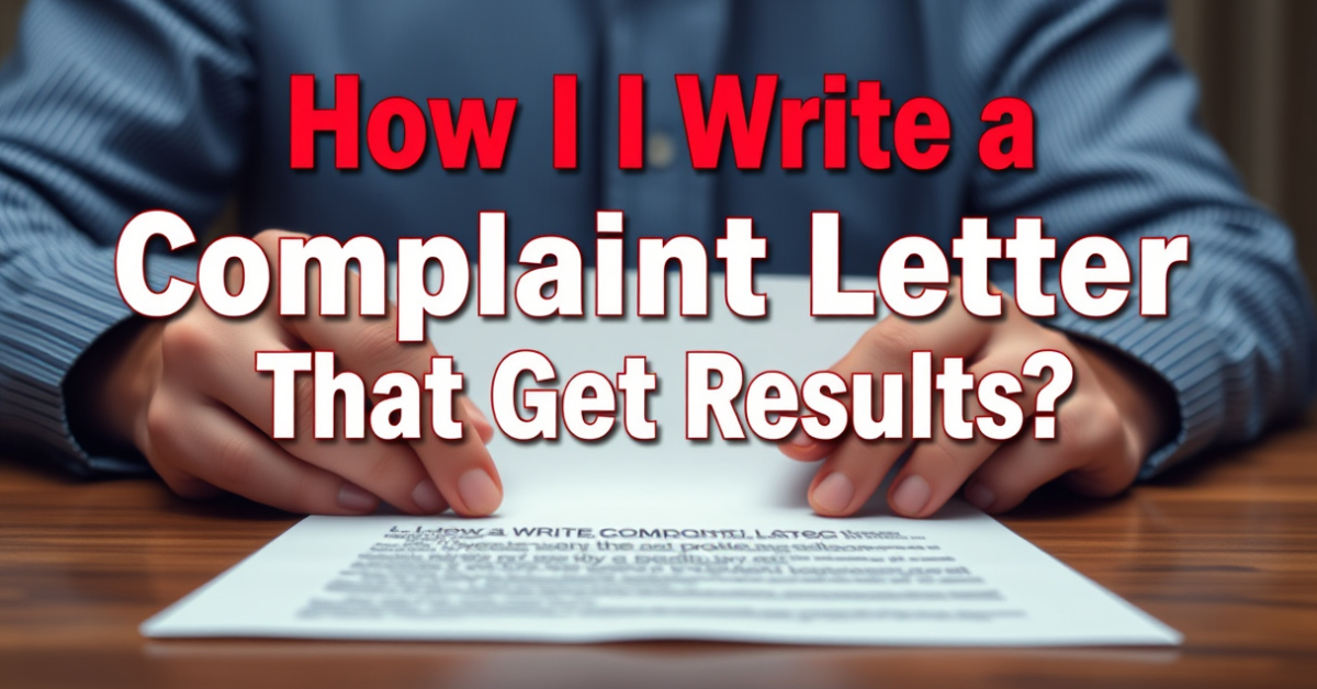How Can I Write a Complaint Letter That Gets Results?