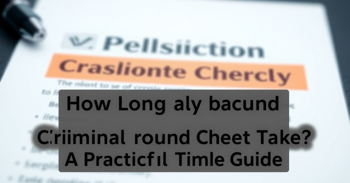 How Long Does Criminal Background Check Take? A Practical Timeline Guide