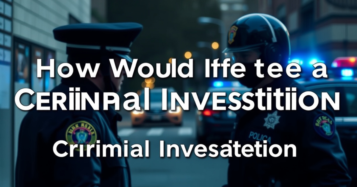 How Would the Police Begin a Criminal Investigation: Step-by-Step Process Explained