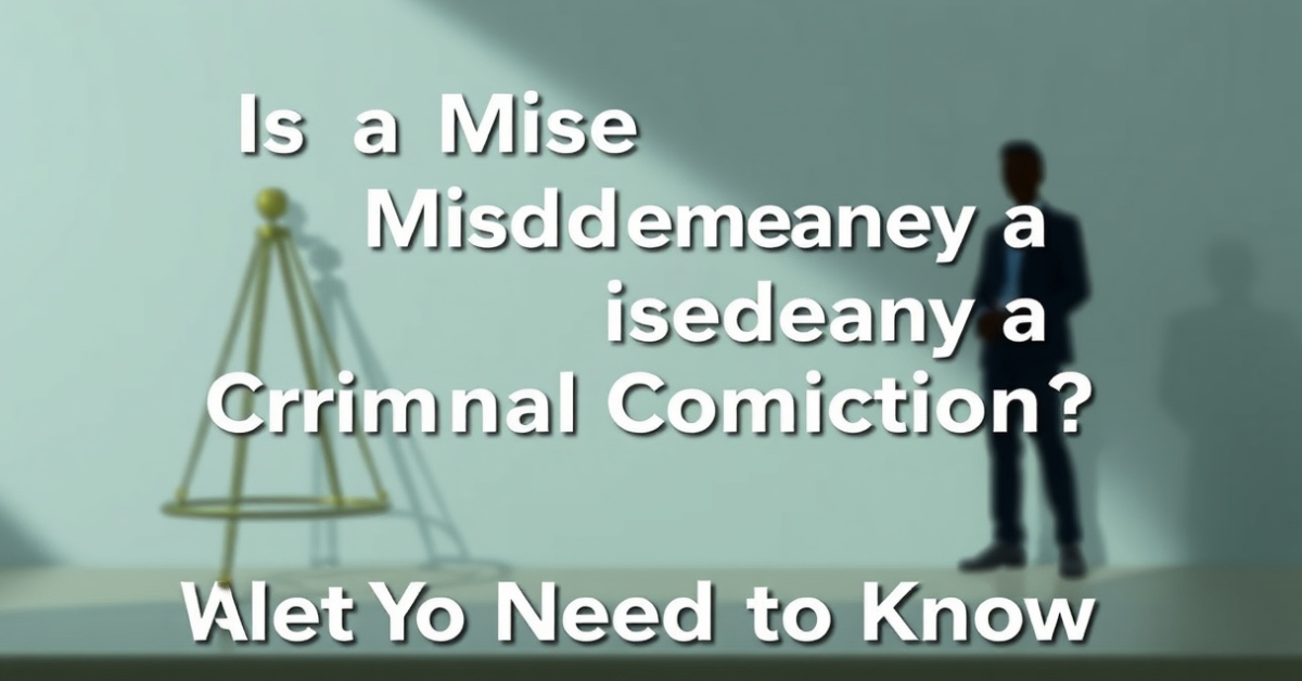 Is a Misdemeanor a Criminal Conviction? What You Need to Know