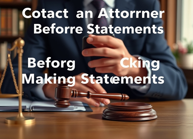 Contact an Attorney Before Making Statements