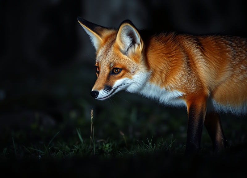 Foxes’ Nocturnal Prey Detection