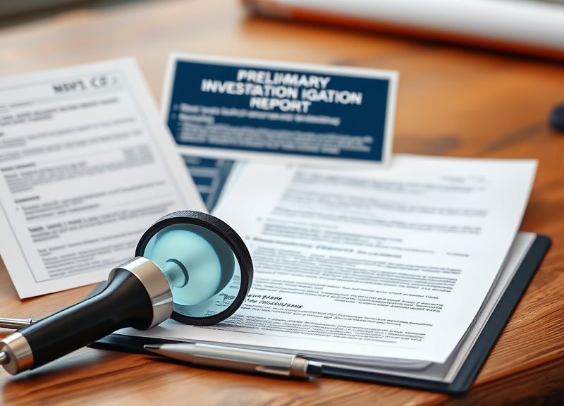 What is included in a preliminary investigation report?
