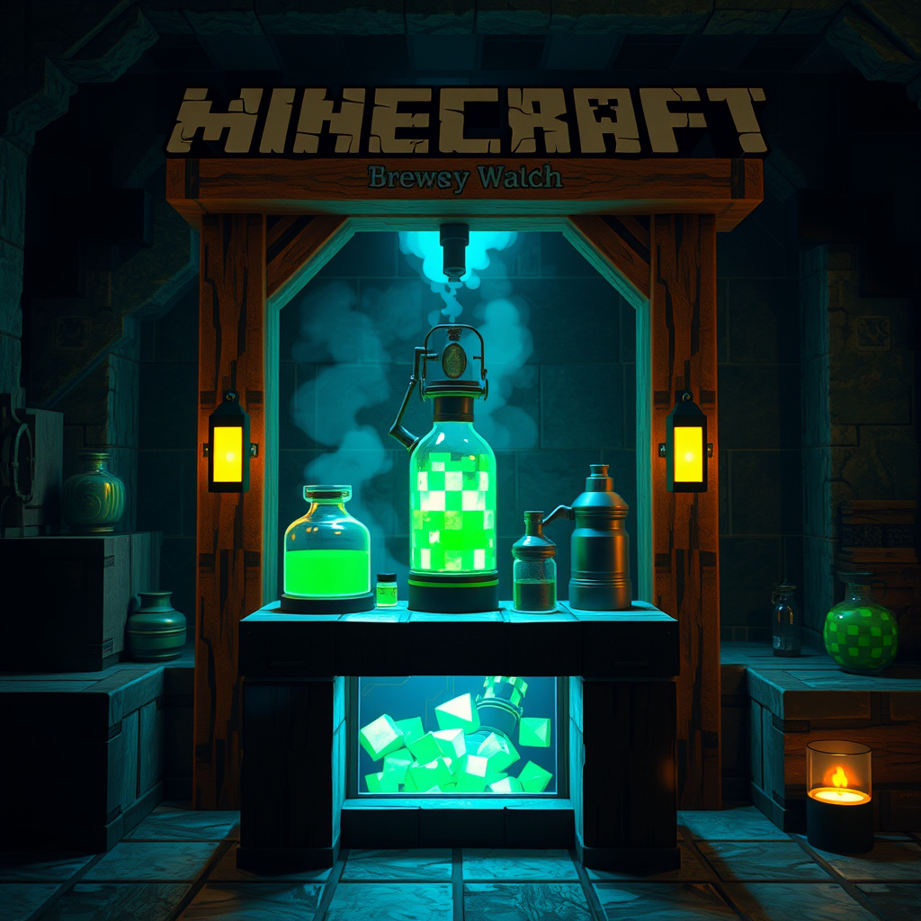 Brewing the Night Vision Potion in Minecraft