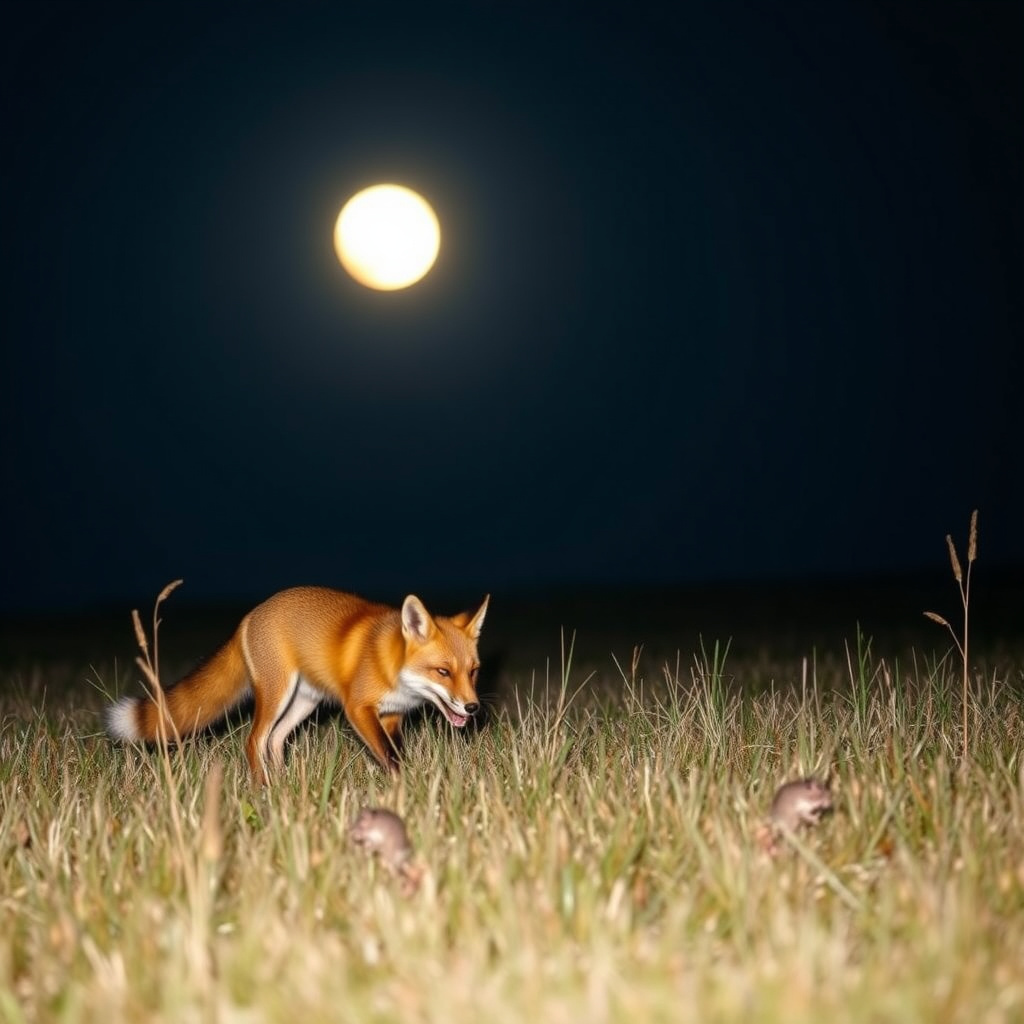 Ecological Role of Red Foxes Active at Night