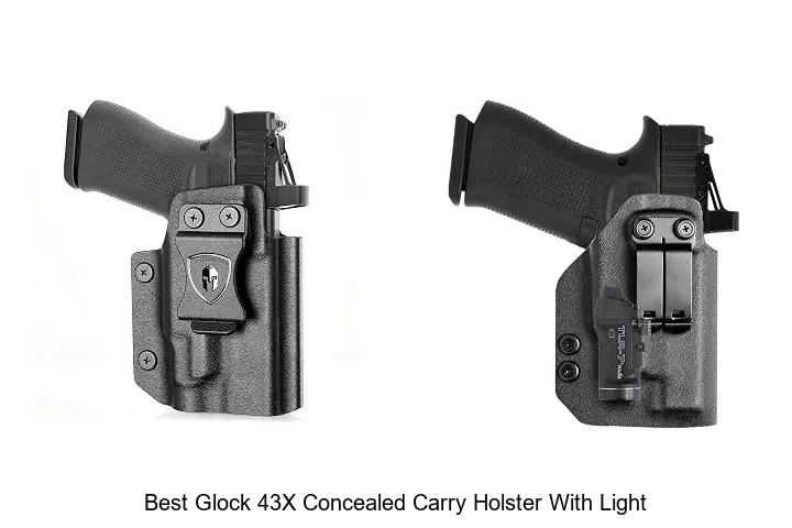 best glock 43x concealed carry holster with light